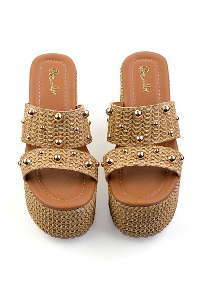 Bambi Beige Women's Slippers K04209222528