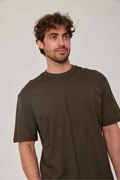 NOMARC Βασικό μπλουζάκι χακί Oversize