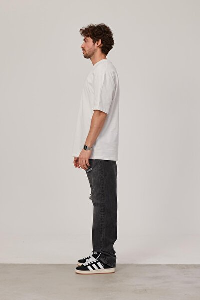 NOMARC Ανδρικό λευκό μπλουζάκι Oversize Basic
