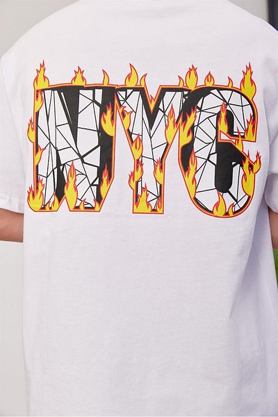 NOMARC Λευκό μπλουζάκι NYC Flame
