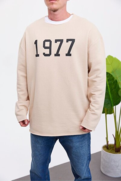 NOMARC 1977 Printed Cream Sweatshirt