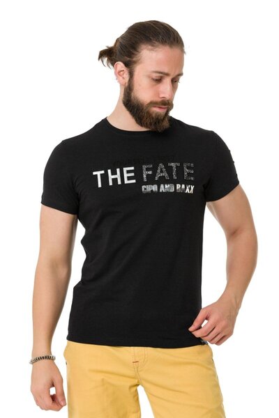 Cipo&Baxx CT735 Блестяща тениска с релефен принт