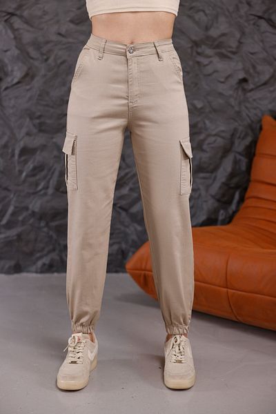 alanora High Waist Elastic Women's Jogger Pants - Cargo Pocket