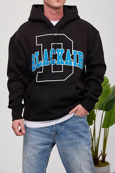 NOMARC Μαύρο φούτερ Blackair με κουκούλα