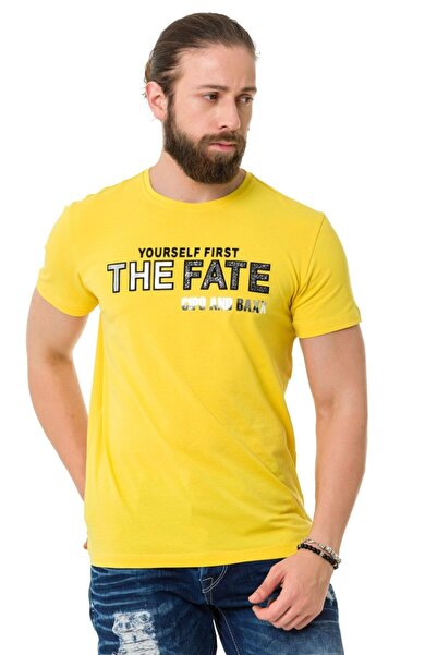 Cipo&Baxx CT735 Блестяща тениска с релефен принт