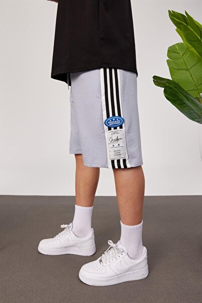 NOMARC Men's 3 Line Gray Shorts