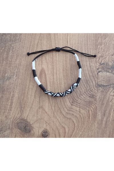 Lal Black and White Colored Anklet