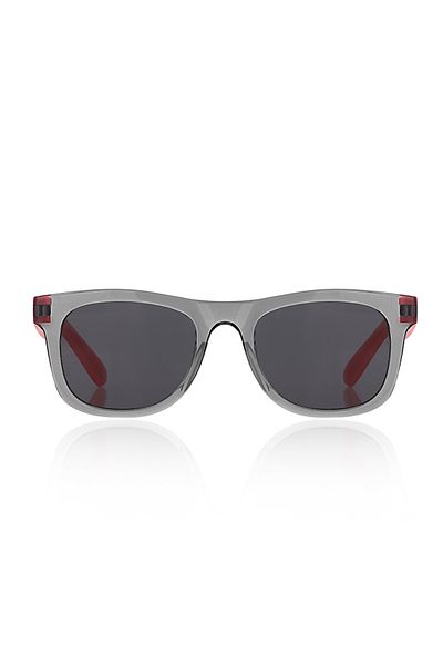 Kinary Unisex Children's Sunglasses Smoked Frame Claret Red Handle 4001