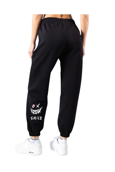 VERSCOVE Φούτερ με στάμπα Smile νέου στυλ jogger με ελαστικές πλαϊνές τσέπες