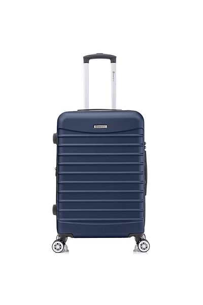Quasar & Co. Troler Mediu Extensibil, Troller Line,66x41x26-31cm, Bagaj De Cala,geamantan 4 Roti,cifru,bleumarin