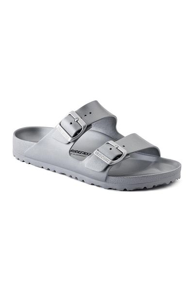 Birkenstock Women's Metallic Silver Slippers/sandals1003491-metallic S
