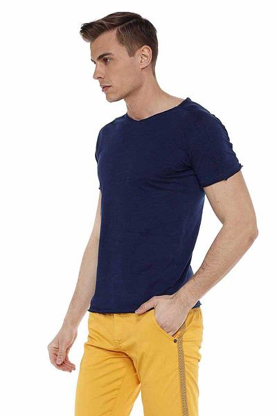 Cipo&Baxx Ανδρικό μπλουζάκι Ct525 Slim Fit Basic Σαρωμένο Λεπτομερές