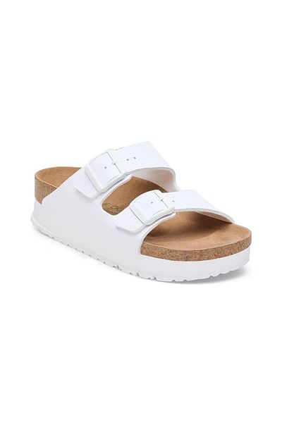 Birkenstock Arizona Platform Flex Bf Vegan Unisex Slippers Brk1027416 White-39