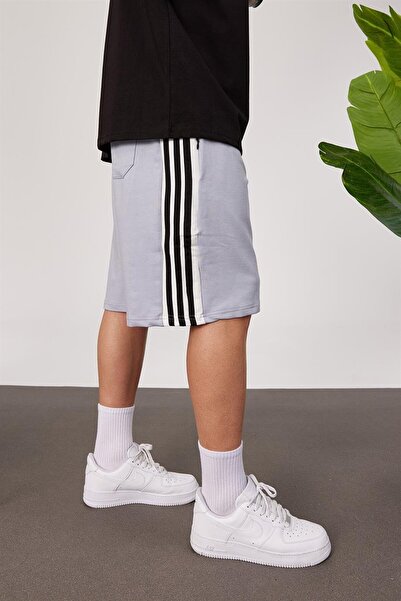 NOMARC Men's 3 Line Gray Shorts