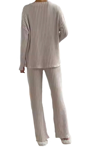 SOLOBUY Pyjama set, Color Beige, Soft and Comfortable