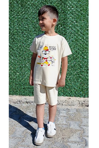 siyalife Boy's Soft Textured Compact Fabric T-Shirt and Shorts Set