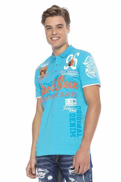 Cipo&Baxx Ανδρικό μπλουζάκι με λαιμόκοψη πόλο CT604 με κέντημα