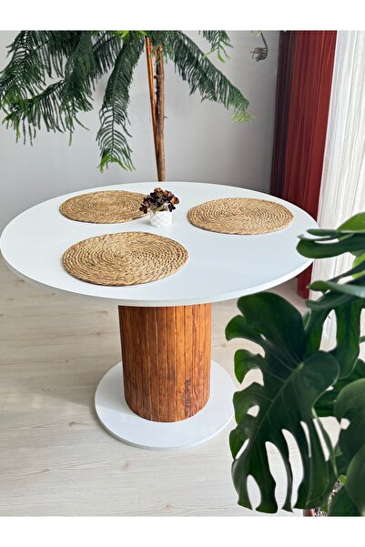 MCNdesign AAC yuvarlak fıçı masa beyaz 3100