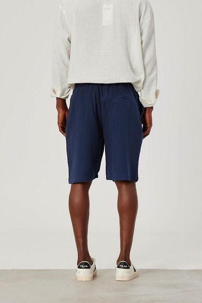 NOMARC Linen Shorts - Navy Blue