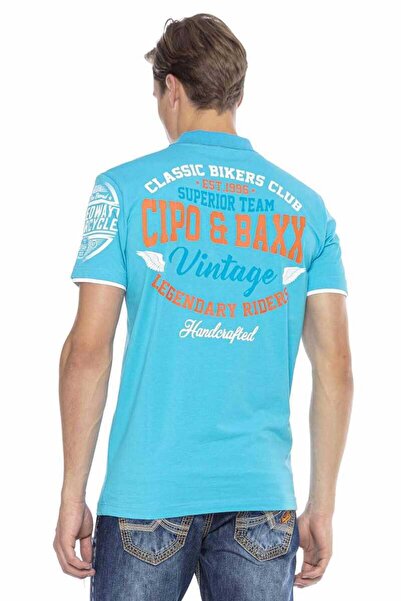 Cipo&Baxx Ανδρικό μπλουζάκι με λαιμόκοψη πόλο CT604 με κέντημα