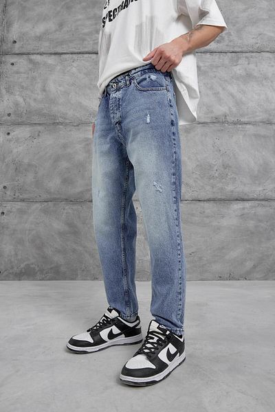 NOMARC Blue Kp-277-1 BF Jean cu detaliu de șlefuit