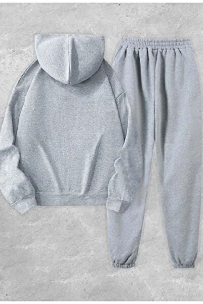 VERSCOVE Sweat kanguru cepli fermuar kapamalı kapişonlu eşofman takımı