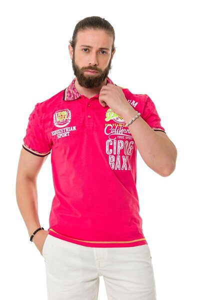 Cipo & Baxx Μπλουζάκι με μοτίβο πόλο με λαιμόκοψη CT738