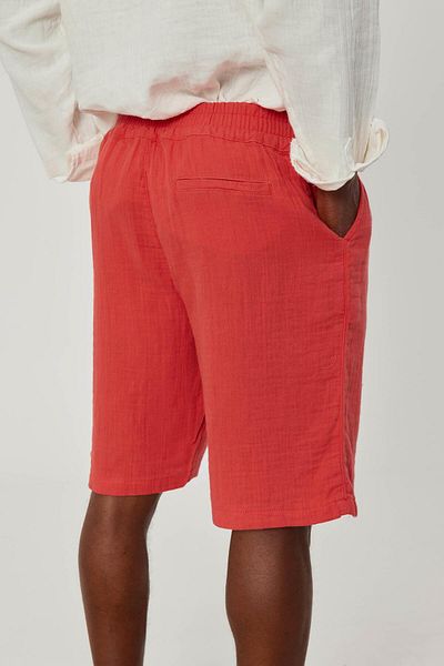 NOMARC Linen Pomegranate Flower Shorts