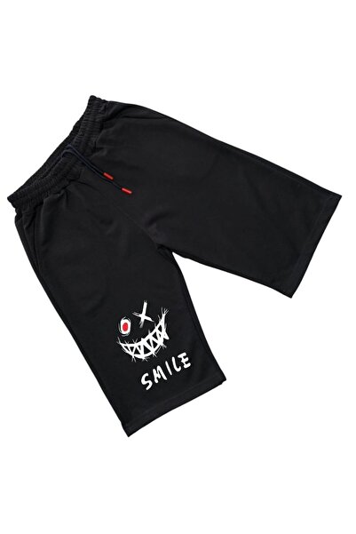 VERSCOVE Smile Printed Latest Trend Maxi Length Side Pocket Combed Cotton Shorts