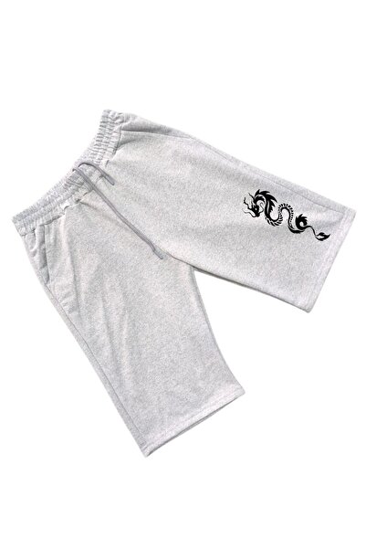 VERSCOVE Dragon Printed Latest Fashion Maxi Length Side Pocket Combed Cotton Shorts