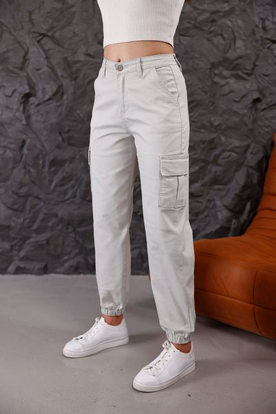 alanora High Waist Elastic Women's Jogger Pants - Cargo Pocket