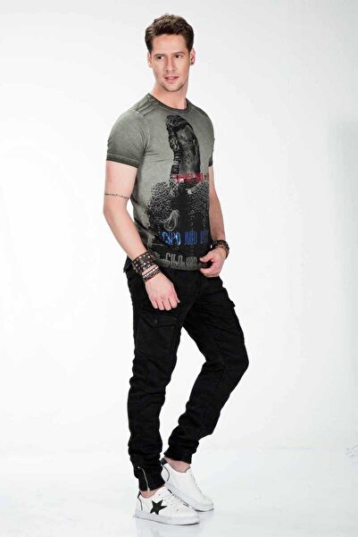 Cipo&Baxx Ανδρικό μπλουζάκι με στάμπα CT412 Viking Warrior