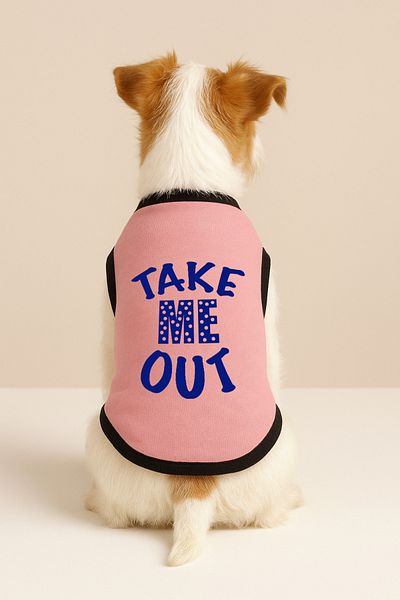 Monopetz New Season Dog And Cat Outfit & Dress - Pink Take Me Out (OUT ME)