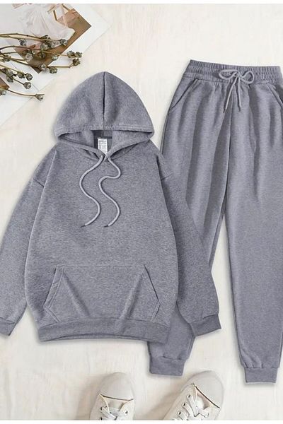 VERSCOVE Sweat Kangaroo Pocket Hoodie Set