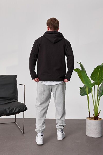 NOMARC Чорна кофта з капюшоном і принтом «Брудна спідниця»