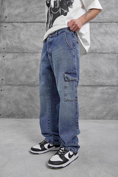 NOMARC Navy Blue Kp Cargo Baggy Jean