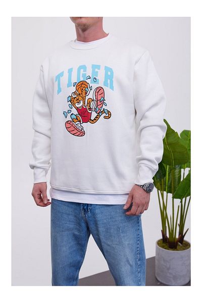 NOMARC Λευκό φούτερ Tiger