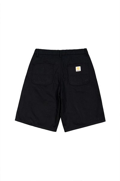 UKHWD SUPPLY Black Gabardine Baggy Jean Men's Shorts Jorts