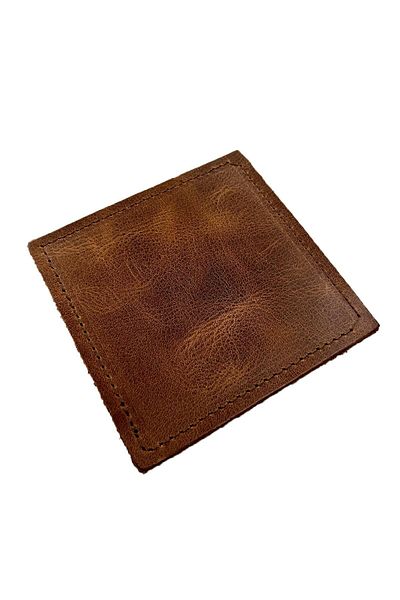 natderi Genuine Leather Coaster Tan