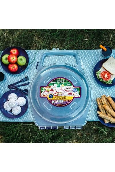 OMAK Picnic Set 32 Pieces Picinic Set with Fork and Knife spoon 32 Pieces