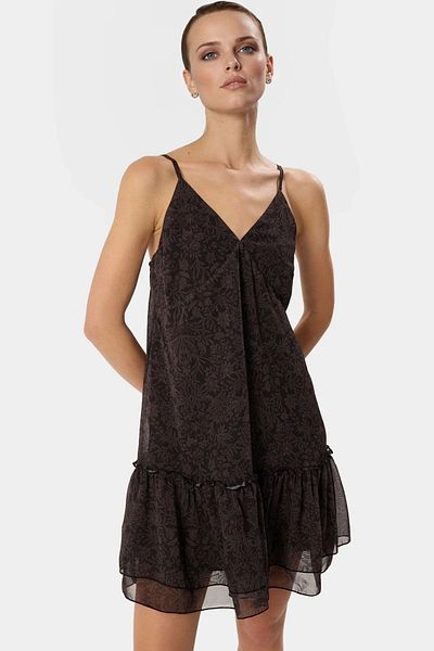 PayBuy Chiffon Mini Dress Patterned Shift Mold 100 Polyester Summer Casual Comfortable and Stylish Look