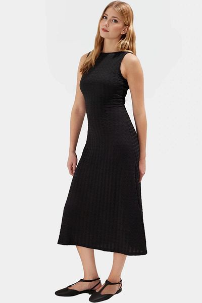 PayBuy Maxi Knitted Dress V-Neck Backless 97% Cotton Casual Chic Comfortable Cut Perfect Fit