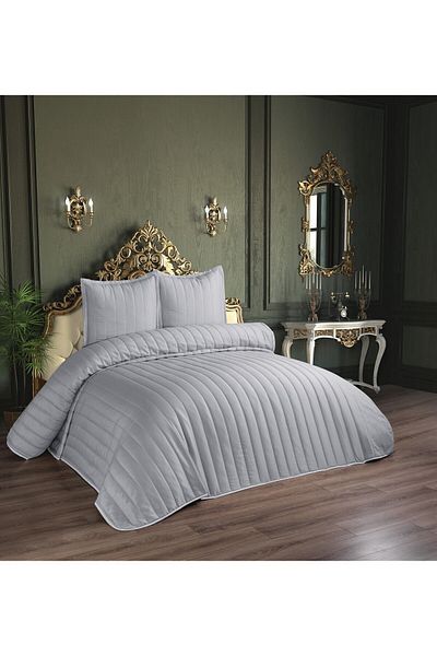 Faiend Water and Stain Resistant Double Sided Usable Microfiber Double Bed Cover Set