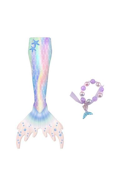 EarthKeepers Coadă de sirenă Thk®, stea de mare cu brățară lucrată manual de Alessia Ioana - 120 cm - 5-6 ani