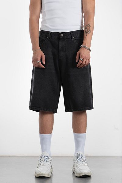 UKHWD SUPPLY Smoked Baggy Jean Men's Shorts Jorts