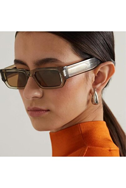 Saint Laurent Paris Sl 660 004 54-18 Women's Sunglasses, Acetate Frame, Brown Glass