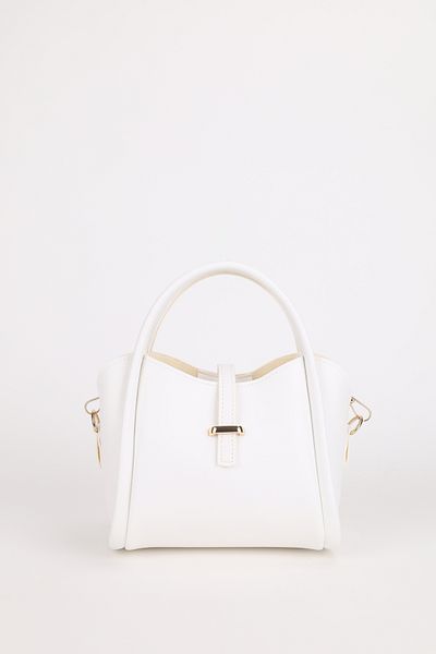 NOTHING Women's Gold Accessory Detailed Three Compartment Design Hand and Shoulder Bag with Removable Makeup Bag Roma