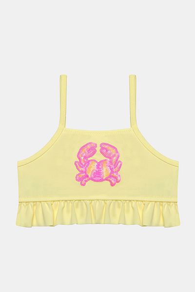 Penti Girl's Crab Halter Yellow Bikini Set