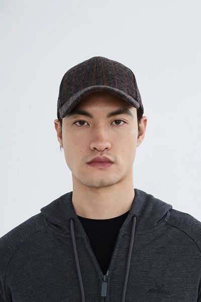 Nordbron Unisex Brown Striped Anti-Sweat Wool Cap Basic Winter Cap with Adjustable Logo on the Back Casto