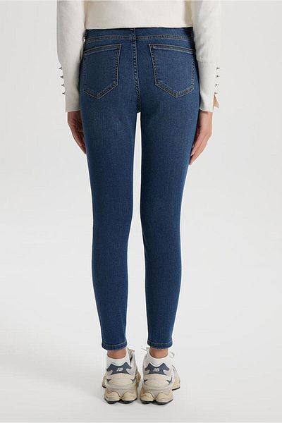 VENA Pantaloni de damă Gabriella Dirty, albastru închis, skinny